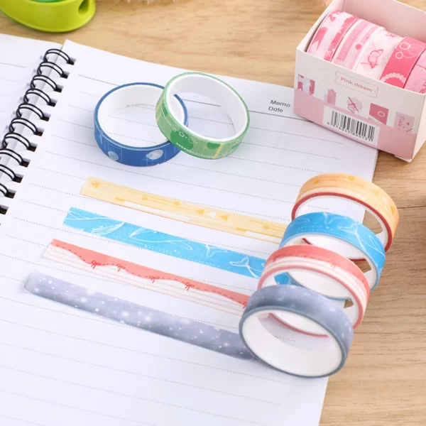 5pcs/box random patterns diy diamond painting anti dirty tape adhesive edges sticker tools accessories art sketch masking tape