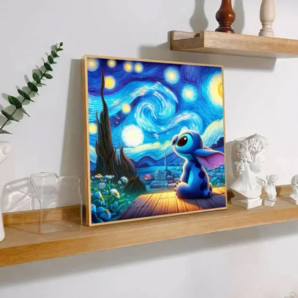 disney diamond painting cartoon stitch diamond mosaic van gogh starry night landscape craft kit handmade gift home decoration