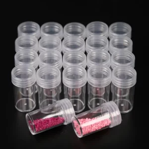 10/20/50/100 pcs diamond painting small round bottle tools transparent storage box jewelry diamond container accessories