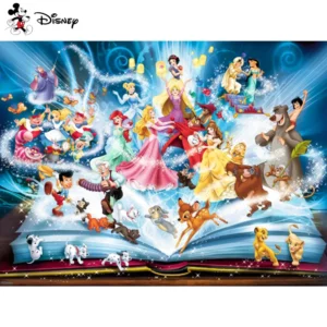 disney 5d cartoon diamond painting snow white belle full round diy drill mosaic embroidery princess craft kit handmade gift