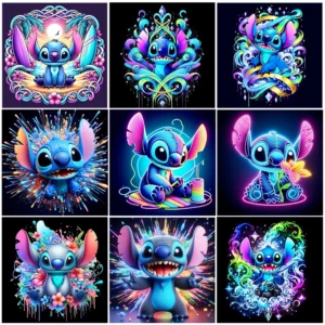 disney diamond embroidery lilo stitch picture rhinestones painting cross stitch full square stitch cartoon mosaic wall decor