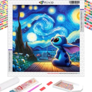 disney diamond painting cartoon stitch diamond mosaic van gogh starry night landscape craft kit handmade gift home decoration