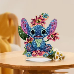 disney cartoon crystal diamond decorative painting cute stitch 3d handmade diy alien home decoration art kit birthday gift