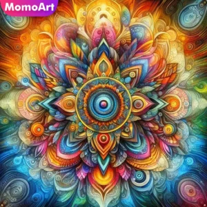 momoart full square diamond embroidery mandala flower painting abstract cross stitch kits mosaic decor for home