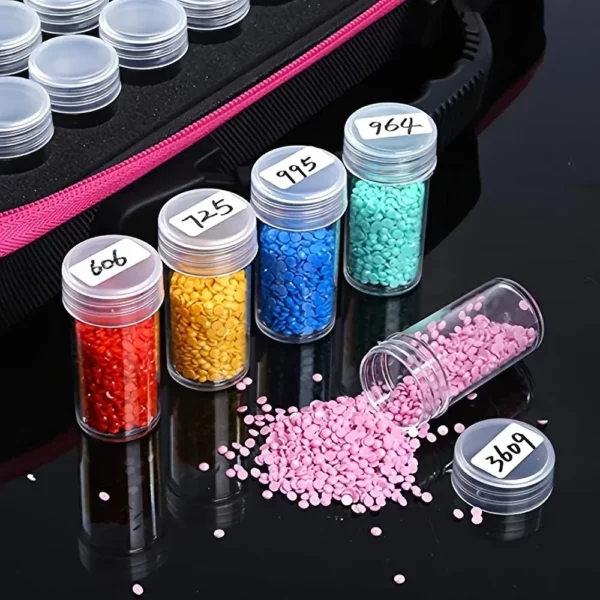 10/20/50/100 pcs diamond painting small round bottle tools transparent storage box jewelry diamond container accessories
