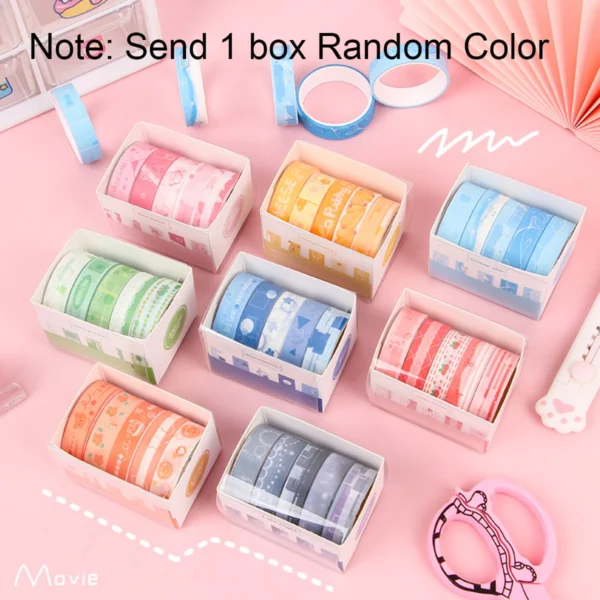 5pcs/box random patterns diy diamond painting anti dirty tape adhesive edges sticker tools accessories art sketch masking tape