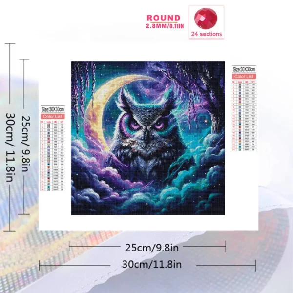 momoart new arrival diamond embroidery owl mosaic bird animal diy diamond painting picture of rhinestones handicraft
