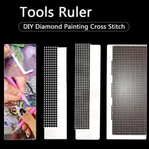 1pc diy diamond painting cross stitch tools square ruler 240/360/520/1020 holes round embroidery ruler stainless steel