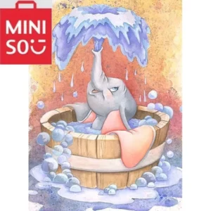 miniso disney lovely cartoon dumbo 5d diy diamond painting stitch embroidery kit round/square drill art mosaic home decor gifts