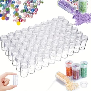 30pcs bead storage bottle, accessories organizer, diy diamond painting organizer tools, rhinestone mosaic art mini storage conta