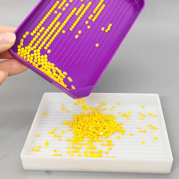 funnel diamonds painting tray large capacity diy mosaic tary art crafts 5d handmade plastic purple handicrafts tool accessories