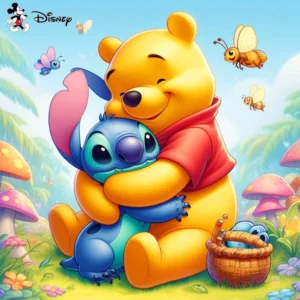 disney 5d cartoon diamond painting winnie the pooh drill mosaic full round diy diamond embroidery stitch bedroom decoration