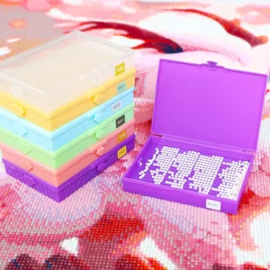 1 piece flip top diamond painting tray, plastic bead sorting tray, diy diamond art accessories, diamond painting tool organizer