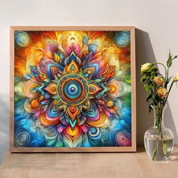momoart full square diamond embroidery mandala flower painting abstract cross stitch kits mosaic decor for home