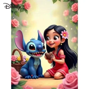 disney 5d diy diamond painting lilo & stitch embroidery cartoon new arrival mosaic dog animal picture rhinestones wall decor