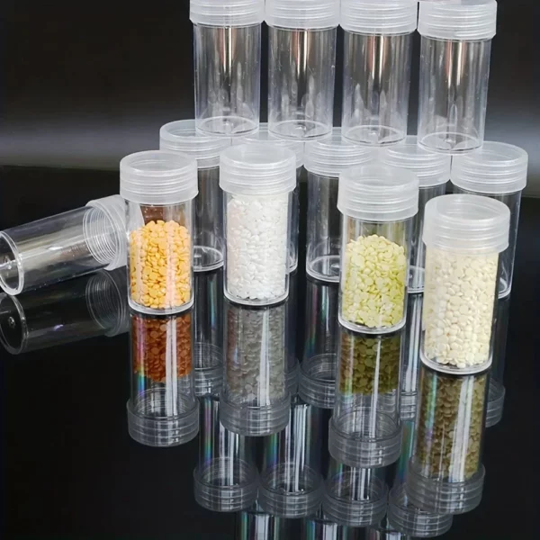 10/20/50/100 pcs diamond painting small round bottle tools transparent storage box jewelry diamond container accessories