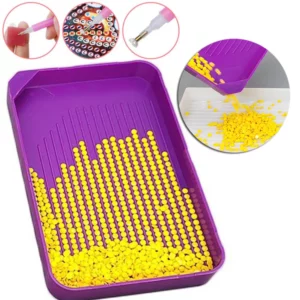 funnel diamonds painting tray large capacity diy mosaic tary art crafts 5d handmade plastic purple handicrafts tool accessories