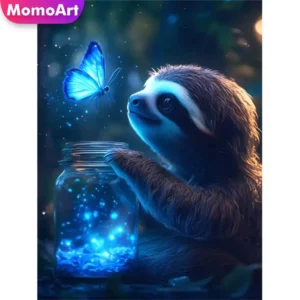 momoart sloth diamond painting animal suitable for beginners diy bottle diamond mosaic butterfly kit new arrival home decor