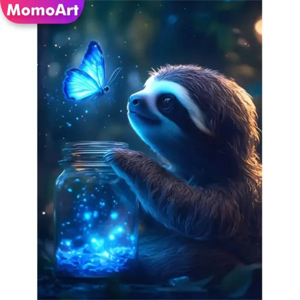 momoart sloth diamond painting animal suitable for beginners diy bottle diamond mosaic butterfly kit new arrival home decor